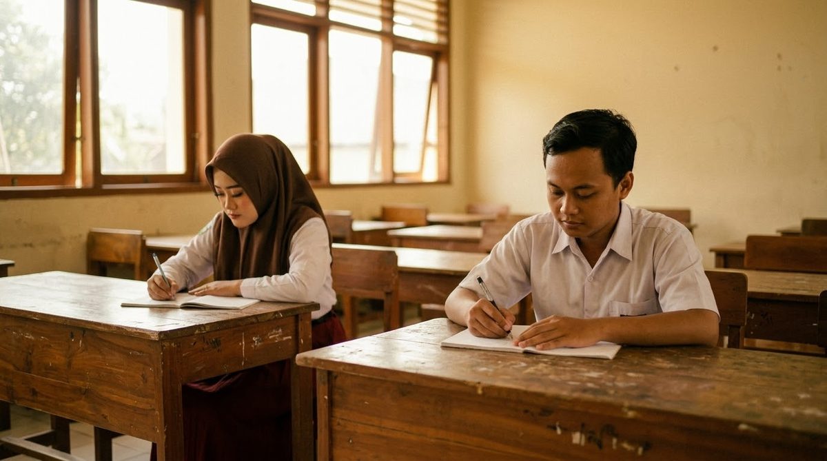 Bayu dan Lilik belajar di kelas yang sama
